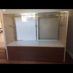 Glass case included shelves
